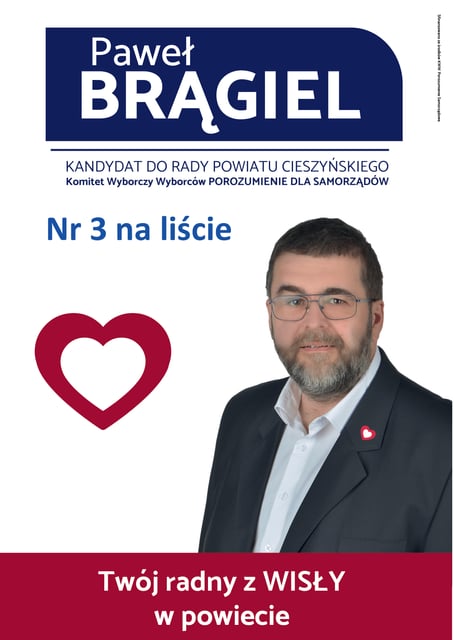 Ulotka wyborcza - wybory samorządowe 2024 Paweł Brągiel